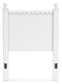 Mollviney Twin Panel Headboard with Mirrored Dresser and 2 Nightstands