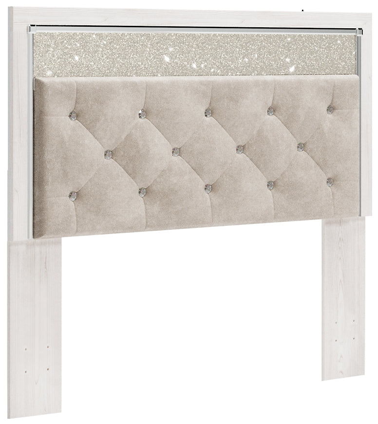 Altyra Queen Panel Headboard Bed with Mirrored Dresser and Chest