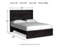 Belachime Queen Panel Bed with Mirrored Dresser and Chest