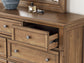 Feddinger Queen Storage Sleigh Bed with Mirrored Dresser and Chest