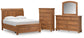 Feddinger Queen Storage Sleigh Bed with Mirrored Dresser and Chest
