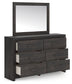 Hollivern Queen Panel Bed, Dresser, Mirror and Nightstand