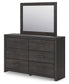 Hollivern Queen Panel Bed, Dresser, Mirror and Nightstand