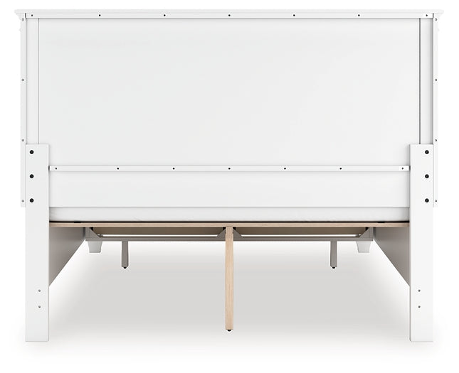 Fortman Queen Panel Storage Bed with Mirrored Dresser and Nightstand