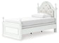 Kozlani Twin Upholstered Panel Bed, Dresser, Mirror and Nightstand