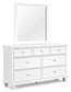 Fortman King Panel Storage Bed with Mirrored Dresser and Nightstand