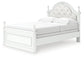Kozlani Full Upholstered Panel Bed, Dresser and Mirror
