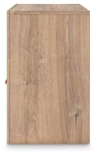 Kinlanni King Upholstered Panel Bed, Dresser, Mirror and Nightstand