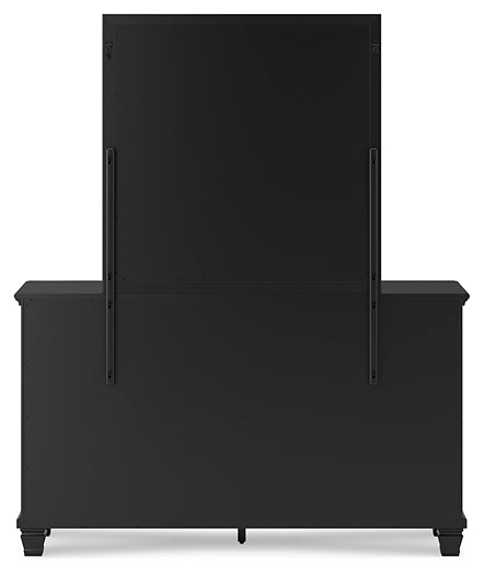 Lanolee Queen Panel Storage Bed, Dresser and Mirror