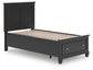 Lanolee Twin Panel Storage Bed, Dresser, Mirror and Nightstand