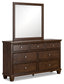Danabrin Full Panel Storage Bed, Dresser and Mirror