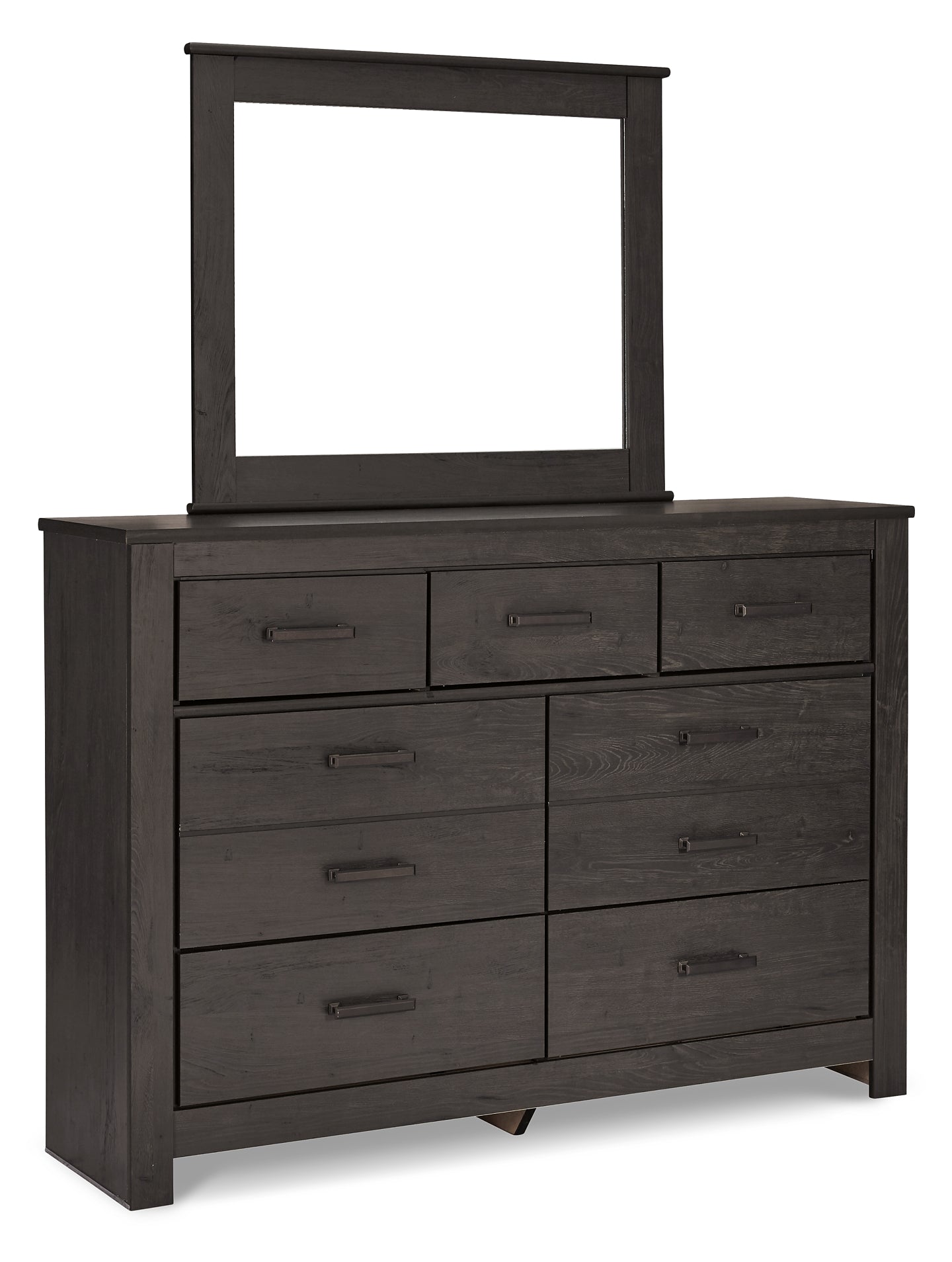 Brinxton Full Panel Headboard with Mirrored Dresser and Chest