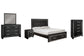 Kaydell Queen Panel Bed with Storage with Mirrored Dresser, Chest and Nightstand