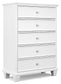 Fortman King Panel Bed with Mirrored Dresser and Chest